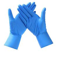 Moonite Disposable Gloves Rubber Comfortable Exam Gloves - Latex-free / Powder-free /Chlorinated - Small/Medium/Large - Nitrile Gloves,Box/100 (S, Dark Blue)