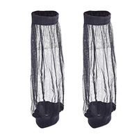 Injoyo 1 Pair Foot Leg Cover Mesh Anti Fishing Breathable Camping Mountain - Black
