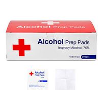 Alcohol Prep Pads, 200 Pcs Individually Wrapped Disposable 75% Alcohol Wet Wipes, Sterile Cotton Pads for Skin, Nails, Computer, Mobile Phone, Digital Camera Lens, Hand Health Care (2.36 x 2.36 in)