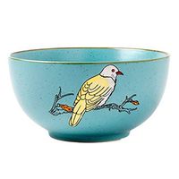 AXZHYX Bowl Bowl Chinese Tableware Ceramic Bowl Retro 8 Inch Large Home Face Bowl Soup Bowl Blue 1 Piece Gift Hotel Tableware Home Noodles Boiled Fish Soup Bowl
