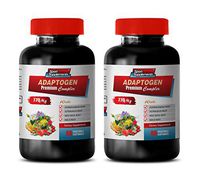 Brain Support Supplement Improve Memory Focus and Brain Function - ADAPTOGEN Premium Complex 770MG - Astragalus Alcohol Free - 2 Bottles 120 Vegetable Capsules