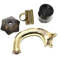 Nautical World Wolf Head Designer Handle Victorian Style Brass Walking Wooden Walking Stick