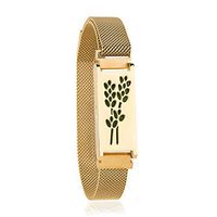 Anavia Personalized Adjustable Lavender Aromatherapy Essential Oil Diffuser Magnetic Mesh Bracelet 316L Stainless Steel Jewelry for Women Girl with 12 Refill Pads Box, Back Engraving