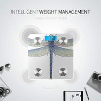 Cute and Petite Elf Dragonfly Digital Weighing Machine Body Scale Bodyfat Scale Tracks 8 Key Compositions Analyzer Sync with Fitness Apps 400 Lbs