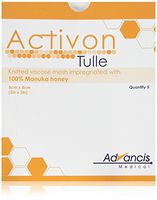 Activon Tulle 4" Wound Dressing with 100% Manuka Honey (Pack of 3) 3.9 inch x 3.9 inch pad