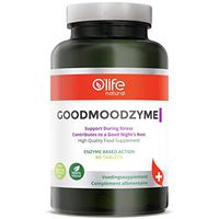 O‘Life Natural's GOODMOODZYME - Advanced Formula with Ashwagandha, L-Theanine, Ginkgo Biloba & Digestive enzymes for Brain Power, Focus, Memory Clarity, Stress & Anxiety & Insomnia Relief