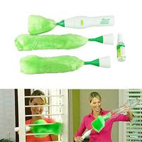 Electric Duster - 1 Set House Cleaning Dust Remover Green Feather Electric Duster Brush Multi Function Dusters Kit - Clean Electric Duster Feather Spray Vacuum Bottles Easy Clothes Cleani