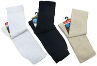 Diabetic Socks Ultra Light, 12 Pairs (13-16, White)