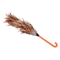 DUSTER Feather 45cm Fur Plastic Brush Hooked Handle Dust Cleaning Anti-Static Tool