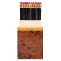 Entertaining with Caspari Desk Accessories Pencil and Paper Caddy with Burlwood Design