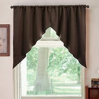 Fineday Window Curtain, Elegant Sheer Organza Kitchen Rod Pocket Window Curtain Treatment Set, Home Textiles HotSales (Coffee)