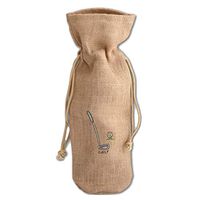 Golf Set Jute Burlap Wine Drawstring Bag Wine Sack Natural One Size