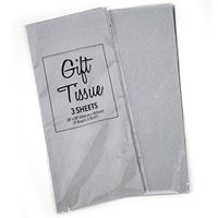 Gift Wrap Tissue Paper 20” X 20”, Premium Quality Tissue Paper, Solid Color - 60 Sheets (Metallic-Silver)