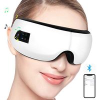 Eye Massager with Air Pressure, Music, Vibration intelligent Eyes Massager with Heat Compression Therapy, Wireless Rechargeable Massager for Headaches, Eye Care, Dry Eyes,Stress Relief and 180 Foldabl
