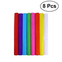 Healifty 8 Rolls Gift Wrap Tissue Paper Flower Gift Wrapping Packaging Paper Pom Pom Decoration Paper