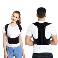 Posture Corrector for Men and Women, Back Brace Upper Back Support Straightener with Adjustable Shoulder Straps for Spine and Clavicle Support, Posture Improvement and Back Pain Relief (M)