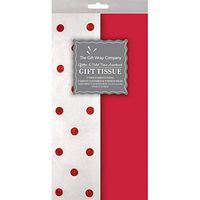 The Gift Wrap Company Coordinated Glitter Dot Assortment Tissue, Red