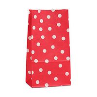 5 X 3 X 9-1/2 Red Polka Dot SOS Bags | Quantity: 2000 Gusset - 3" Width 5"