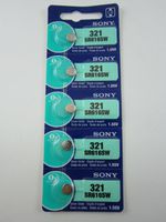 5X Sony SR616SW 321-1.55V Silver Oxide Button Cell Watch Battery Batteries New - Official Genuine Sony