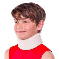 BraceAbility Kids Neck Brace - Soft Foam Pediatric Cervical Collar, Small Youth Support Cuff, Childrens Whiplash and Torticollis Head Stabilizer for Child (S)