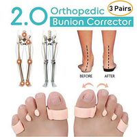 New 2019 Orthopedic Bunion Corrector 2.0 Toe Separators Elastic Straighteners Spacers (3Pairs)