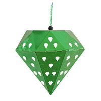 Multi Colors Paper Hanging Diamond String Lantern Wedding Christmas Ornament |Colour - M Green|