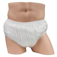 Bikini Cut Plastic Pants Adult Sizes White Only (3X-Large Fits 52-56 in)