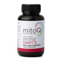 MitoQ Heart Premium CoQ10 Antioxidant - Contains Magnesium, L-Carnitine & Vitamin D3 - Supports Circulatory Health, Healthy Blood Pressure Within Normal Limits and Cellular Health - 60 Capsules