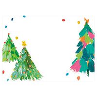 Caspari Brushstroke Trees Self-Adhesive Gift Tags, 36 Labels Included