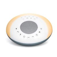 White Noise Sound Machine Earphone Nightlight 9 Soothing Sounds 5 Timers Rechargeable for Sleep Machine, White
