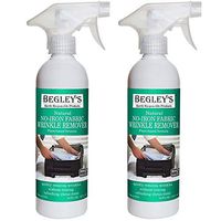 Begley's Best Natural No-Iron Wrinkle Remover, Quick Fix Wrinkle Release, Static Cling Remover, Fabric Freshener - Plant-Based Formula, USDA Certified Biobased - Refreshing Citrus, 16 oz - Pack of 2