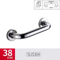 JIAHE115 Bathroom Safety Rails Bathroom handrail Anti-Slip handrail Rails Guide 304 Stainless Steel Safety Support Rail Shower/Bathroom Straight handrail (Color : 48cm)