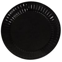 Party Essentials N94017 Deluxe Hard Plastic Round Plate, 9", Black (Pack of 240)