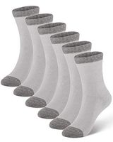 Mens Diabetic Socks with Non-binding Top and Seamless Extra Wide Cotton Ankle Black(light grey1)