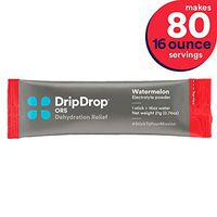 DripDrop ORS – Patented Electrolyte Powder for Dehydration Relief Fast - For Workout, Hangover, Illness, Sweating & Travel Recovery - Watermelon - 80 x 16oz Servings