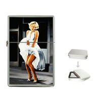 New Product Marilyn Monroe Flip Top Cigarette Lighter + free Case Box