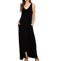 Sleeveless Dresses For Women Off Shoulder Beach Pocket Vest Long Maxi Dress Liraly