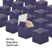 Candy Boxes Navy Blue Small Gift Boxes 2x2x2 inch,50pcs,Square Paper Treat Boxes Party Favor Boxes for Wedding,Bridal Shower,Birthday,Baby Shower,Anniversary,Party Supplies