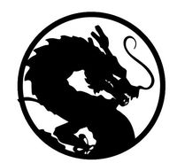 DBZ SHENRON CIRCLE DRAGON BALL LOGO VINYL STICKERS SYMBOL 5.5" DECORATIVE DIE CUT DECAL FOR CARS TABLETS LAPTOPS SKATEBOARD - BLACK