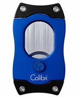 Colibri S-Cut Cigar Cutter with EZ-Cut Back Blue and Black