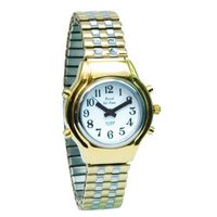 Ladies Royal Tel-Time Talking Watch - White Dial - Expansion Band