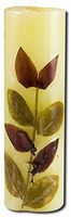 Auroshikha Candles and Incense Cylindrical Flower Candle, Sandal, 3/4" x 2" 3/4"
