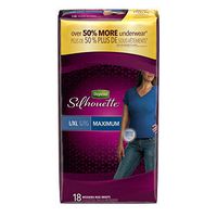 Depend Silhouette Incontinence Underwear for Women, Maximum Absorbency, L/XL, Beige, 18 Count