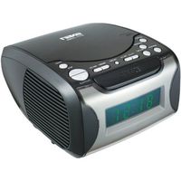 / Radio FM Alarma NRC-175 Digital Reloj de sintonía de AM y reproductor de CD - Negro Laca