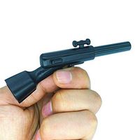 Black Mini Personality Appearance Alloy Herb Tool with Five Stainless Steel Mesh Filters