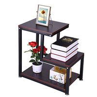 Xesvk End Table, US Stock - Rustic End Table 3-Tier Chair Side Table Night Stand with Storage Shelf for Room,Console Table with Storage Bed Sofa Portable Workstation