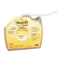 3M 652 Post-It Labeling/Cover-Up Tape, Non-Refillable, 1/3-Inch x 700-Inch Roll, 1/EA