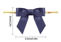 8 Color Gift Bows,Navy Twist Tie Bows for Bakery Candy Lollipop Cello Bag(50 Pack)
