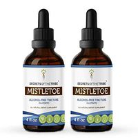 Mistletoe Alcohol-Free Tincture Liquid Extract, Organic Mistletoe (Viscum Album) Dried Herb Tincture Supplement (2x4 fl oz)