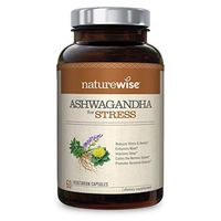 NatureWise Ashwagandha for Stress Relief and Anxiety, Calming Organic KSM-66 Ashwagandha Herbal Supplement Organic Extract + GABA, L-Theanine, Rhodiola (Packaging May Vary)[1 Month Supply – 60 Count]